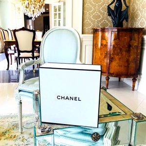CHANEL box with CHANEL tissue and CHANEL sticker